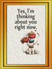 Digital Rectangle Graphic Design VALENTINE - YES I AM THINKING ABOUT YOU - PNG SVG PDF JPEG Farmhouse Country Home VALENTINE'S DAY HOLIDAY Decoupage Sublimation &nbsp;Design Gift Crafters Delight - JAMsCraftCloset