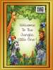 DIGITAL RECTANGLE Graphic Design WELCOME TO THE JUNGLE LITTLE ONE - PNG SVG NURSERY DECOR Wall Art Shelf Sitter Decor KIDS ROOM Gift Crafters Delight - JAMsCraftCloset