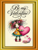 Digital Rectangle Graphic Design BE MY VALENTINE - GIRL WITH HEART - PNG SVG PDF JPEG Farmhouse Country Home VALENTINE'S DAY HOLIDAY Decoupage Sublimation &nbsp;Design Gift Crafters Delight - JAMsCraftCloset