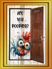 Digital Rectangle Graphic BATHROOM Design SVG-PNG-JPEG Decoupage Sublimation ARE YOU POOPING - BLUE CHICK - Farm Animal Download Crafters Delight - JAMsCraftCloset