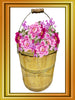 DIGITAL GRAPHIC DESIGN-Country-Floral-Vintage WOODEN BUCKET 4 Pink Maroon Carnations-Sublimation-Download-Digital Print-Clipart-PNG-SVG-JPEG-Crafters Delight-Digital Art - JAMsCraftCloset