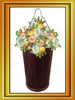 DIGITAL GRAPHIC DESIGN-Country-Floral-Vintage WOODEN BUCKET 5 Pink Blue Yellow Floral-Sublimation-Download-Digital Print-Clipart-PNG-SVG-JPEG-Crafters Delight-Digital Art - JAMsCraftCloset