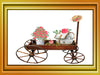 DIGITAL GRAPHIC DESIGN-Country-Floral-Vintage WAGON 1 Red Roses-Sublimation-Download-Digital Print-Clipart-PNG-SVG-JPEG-Crafters Delight-Digital Art- JAMsCraftCloset