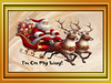 RECTANGLE SHAPED Digital Graphic Design SANTA IN SLEIGH - I AM ON MY WAY - PNG SVG Christmas Farmhouse Country Home Cabin Wall Art Decor Gift Crafters Delight HAPPY CRAFTING - JAMsCraftCloset