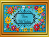 RECTANGLE SHAPED Digital Graphic Design VIBRANT FLORAL - BLOOM WITH KINDNESS - PNG SVG Store or Shop Sign Farmhouse Country Home Cabin Wall Art Decor Gift Crafters Delight HAPPY CRAFTING {{ JAMsCraftCloset }}