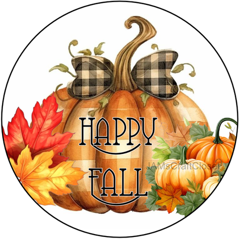 ROUND Digital Graphic Design HAPPY FALL Sublimation PNG SVG Lake House Sign Farmhouse Country Home Cabin KITCHEN Wall Art Decor Wreath Design Gift Crafters Delight HAPPY CRAFTING {{ JAMsCraftCloset }}