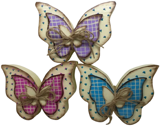 3-D BUTTERFLY Chunky Wooden Hand Painted Handmade Decoration Home Decor Kitchen Decor Gift Idea Unique One of a Kind- JAMsCraftCloset