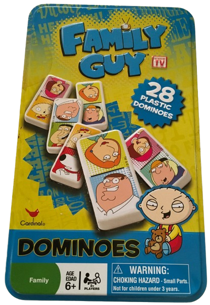 Tin Vintage FAMILY GUY TV SHOW DOMINOES Advertising Tin Collector NO DOMINOES TIN ONLY Gift Idea Storage - JAMsCraftCloset