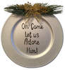 Dollar Tree Plastic SILVER CHARGER PLATE Christmas Holiday Wall Art OH COME LET US ADORE HIM Handmade Gift Idea Crafters Delight - JAMsCraftCloset