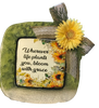 Dollar Tree CLEAR SQUARE Plastic PLATE Farmhouse Country Wall Art Sunflower Design WHEREVER LIFE PLANTS YOU Handmade Gift Idea Crafters Delight - JAMsCraftCloset