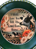 Pie Pan Forrest Green LOVE YOU TILL THE COWS COME HOME Farmhouse Country Cows Wall Art Handmade Hand Painted Repurposed Upcycled Gift Idea Crafters Delight {{ JAMsCraftCloset }}