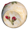 Glass WHITE Vase Decoupaged PINK-RED FLORAL With RED BOW Wedding Decor Shelf Sitter Floral Vase Flower Vase Gift Idea Table Decor Centerpiece Home Decor Cottage Chic Farmhouse Decor Victorian Decor - JAMsCraftCloset