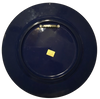 PLATE CHARGER NAVY BLUE PLASTIC ROUND DECOUPAGED Upcycled Repurposed Wall Art or Shelf Sitter HEN PINK ROSES Kitchen Decor Home Decor Wall Art Gift WEDDING - JAMsCraftCloset