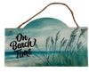 Galvanized Metal BEACH Positive Saying Sign Decoupaged Farmhouse Country Wall Art Home Decor Handmade Gift Idea - JAMsCraftCloset