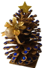 CHRISTMAS TREE Large Pine Cone With Bling Handmade Sparkly Christmas Holiday Winter Decoration Home Decor Shelf Sitter Gift Idea Unique