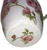 Glass WHITE Vase Decoupaged PINK ROSES and PINK and GREEN BOW AND FLOWER Wedding Decor Shelf Sitter Floral Vase Flower Vase Gift Idea Table Decor Centerpiece Home Decor Cottage Chic Farmhouse Decor Victorian Decor - JAMsCraftCloset