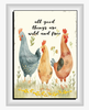 RECTANGLE SHAPED Digital Graphic Design HENS - WILD AND FREE - PNG SVG Lake House Sign Farmhouse Country Home Cabin Wall Art Shelf Sitter Decor Chef Gift Crafters Delight - JAMsCraftCloset