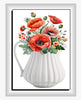 DIGITAL GRAPHIC DESIGN-Country-Vintage WHITE PITCHER Poppies-Sublimation-Download-Digital Print-Clipart-PNG-SVG-JPEG-Crafters Delight-Kitchen Decor-Gift-Digital Art- JAMsCraftCloset