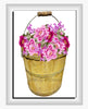 DIGITAL GRAPHIC DESIGN-Country-Floral-Vintage WOODEN BUCKET 4 Pink Maroon Carnations-Sublimation-Download-Digital Print-Clipart-PNG-SVG-JPEG-Crafters Delight-Digital Art - JAMsCraftCloset