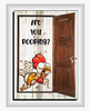 Digital Rectangle Graphic BATHROOM Design SVG-PNG-JPEG Decoupage Sublimation ARE YOU POOPING - RUNNING ROOSTER - Farm Animal Download Crafters Delight - JAMsCraftCloset