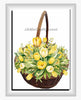 DIGITAL GRAPHIC DESIGN-Country-Floral-YELLOW TULIPS-Vintage-Basket 1-Sublimation-Download-Digital Print-Clipart-PNG-SVG-JPEG-Crafters Delight-Digital Art - JAMsCraftCloset