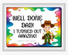 TUMBLER Full Wrap Sublimation Digital Graphic Design DAD and GRANDPA DESIGNS FROM BUNDLE 1 Download WELL DONE DAD...I TURNED OUT AMAZING - BOY SVG-PNG Home Decor Gift Fathers Day Crafters Delight - Digital Graphic Design - JAMsCraftCloset