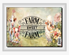 DIGITAL RECTANGLE Graphic Design FARM SWEET FARM - PNG SVG JPEG PDF Farmhouse Country Cabin SHELF SITTER WALL ART Home Decor Gift Crafters Delight - JAMsCraftCloset