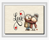 Digital Rectangle Graphic Design VALENTINE LOVE - ELDERLY COUPLE - PNG SVG PDF JPEG Farmhouse Country Home VALENTINE'S DAY HOLIDAY Decoupage Sublimation &nbsp;Design Gift Crafters Delight - JAMsCraftCloset
