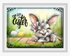 RECTANGLE SHAPED Digital Graphic Design CERAMIC TILE Easter BUNNY LAUGHING - PNG SVG PDF JPEG Farmhouse Country Home HOLIDAY Wall Art Shelf Sitter Decor Gift Crafters Delight - JAMsCraftCloset