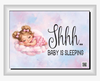 DIGITAL RECTANGLE Graphic Design BABY SLEEPING - GIRL - PNG SVG JPEG PDF Farmhouse Country Cabin NURSERY Wall Art Shelf Sitter Home Decor Gift Crafters Delight - JAMsCraftCloset