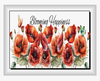 RECTANGLE SHAPED Digital Graphic Design BLOOMING HAPPINESS - POPPIES - PNG SVG Lake House Sign Farmhouse &nbsp;Country Home Cabin KITCHEN Wall Art Decor Wreath Design Gift Crafters Delight HAPPY CRAFTING - JAMsCraftCloset