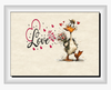 Digital Rectangle Graphic Design VALENTINE LOVE - DUCK WITH FLOWERS - PNG SVG PDF JPEG Farmhouse Country Home VALENTINE'S DAY HOLIDAY Decoupage Sublimation &nbsp;Design Gift Crafters Delight - JAMsCraftCloset