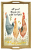 RECTANGLE SHAPED Digital Graphic Design HENS - WILD AND FREE - PNG SVG Lake House Sign Farmhouse Country Home Cabin Wall Art Shelf Sitter Decor Chef Gift Crafters Delight - JAMsCraftCloset