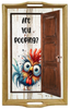Digital Rectangle Graphic BATHROOM Design SVG-PNG-JPEG Decoupage Sublimation ARE YOU POOPING - BLUE CHICK - Farm Animal Download Crafters Delight - JAMsCraftCloset