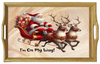 RECTANGLE SHAPED Digital Graphic Design SANTA IN SLEIGH - I AM ON MY WAY - PNG SVG Christmas Farmhouse Country Home Cabin Wall Art Decor Gift Crafters Delight HAPPY CRAFTING - JAMsCraftCloset