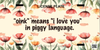 DIGITAL RECTANGLE Graphic Design OINK MEANS I LOVE YOU IN PIGGY LANGUAGE 2 - PNG SVG JPEG PDF Farmhouse Country Cabin ROMANCE Wall Art Home Decor Gift Crafters Delight - JAMsCraftCloset