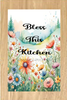RECTANGLE SHAPED Digital Graphic Design Floral - BLESS THIS KITCHEN - PNG SVG Lake House Sign Farmhouse Country Home Cabin KITCHEN Wall Art Decor Chef Gift Crafters Delight - JAMsCraftCloset