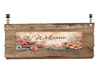 DIGITAL RECTANGLE Graphic Design FLORAL WELCOME - PNG SVG Lake House Sign Farmhouse Country Home Cabin Wall Art Shelf Sitter Decor Gift Crafters Delight {{ JAMsCraftCloset }}