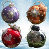 Ornament Handmade Decoupaged Lace and Bling Christmas Gift Idea Tree Decoration Unique - JAMsCraftCloset