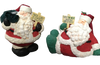 Shelf Sitters Paper Mache FAT SANTA HOLDING SIGNS Vintage Holiday Decoration Christmas Decor Gift Idea - JAMsCraftCloset