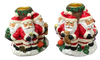 Shelf Sitters SANTA CANDLESTICK HOLDERS Set of 2 Ceramic Vintage Holiday Decoration Christmas Decor Gift Idea - JAMsCraftCloset