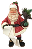 Shelf Sitter Santa With a Blank List Paper Mache Vintage Holiday Decoration Christmas Decor Gift Idea - JAMsCraftCloset