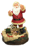 Shelf Sitters SANTA REACHING OUT WITH TOYS AND LIGHTS Resin Vintage Holiday Decoration Christmas Decor Gift Idea Discontinued - JAMsCraftCloset
