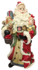 Shelf Sitters OLD WORLD SANTA HOLDING TOYS Resin Vintage Holiday Decoration Christmas Decor Gift Idea Discontinued - JAMsCraftCloset