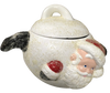 Cookie Jar Santa Sliding On His Belly Vintage Christmas Ceramic Glitter Holiday Decor Kitchen Decor Collectible Gift Idea Christmas Decor - JAMsCraftCloset