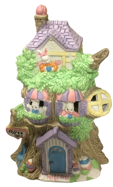 &nbsp;Easter Tree House Shelf Sitter Very Detailed Discontinued Collectible Gift Idea Home Decor - JAMsCraftCloset