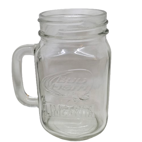 Mug Mason Jar Embossed BUD LIGHT LIME-RITA Advertising Mug Collectible Gift Idea Vintage