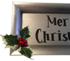 Dollar Tree Plastic SILVER TRAY Christmas Holiday Wall Art MERRY CHRISTMAS Handmade Gift Idea Crafters Delight {{ JAMsCraftCloset }}