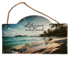 Galvanized Metal BEACH Positive Saying Sign Decoupaged Farmhouse Country Wall Art Home Decor Handmade Gift Idea - JAMsCraftCloset