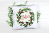 ROUND Digital Graphic Design &nbsp;Merry Christmas Holly Berries Yellow Background - CHRISTMAS DESIGN PNG-JPEG-PDF-SVG-Decoupage-Sublimation Design Graphic Country Farmhouse Home Decor HOLIDAY Decor Gift Crafters Delight - JAMsCraftCloset